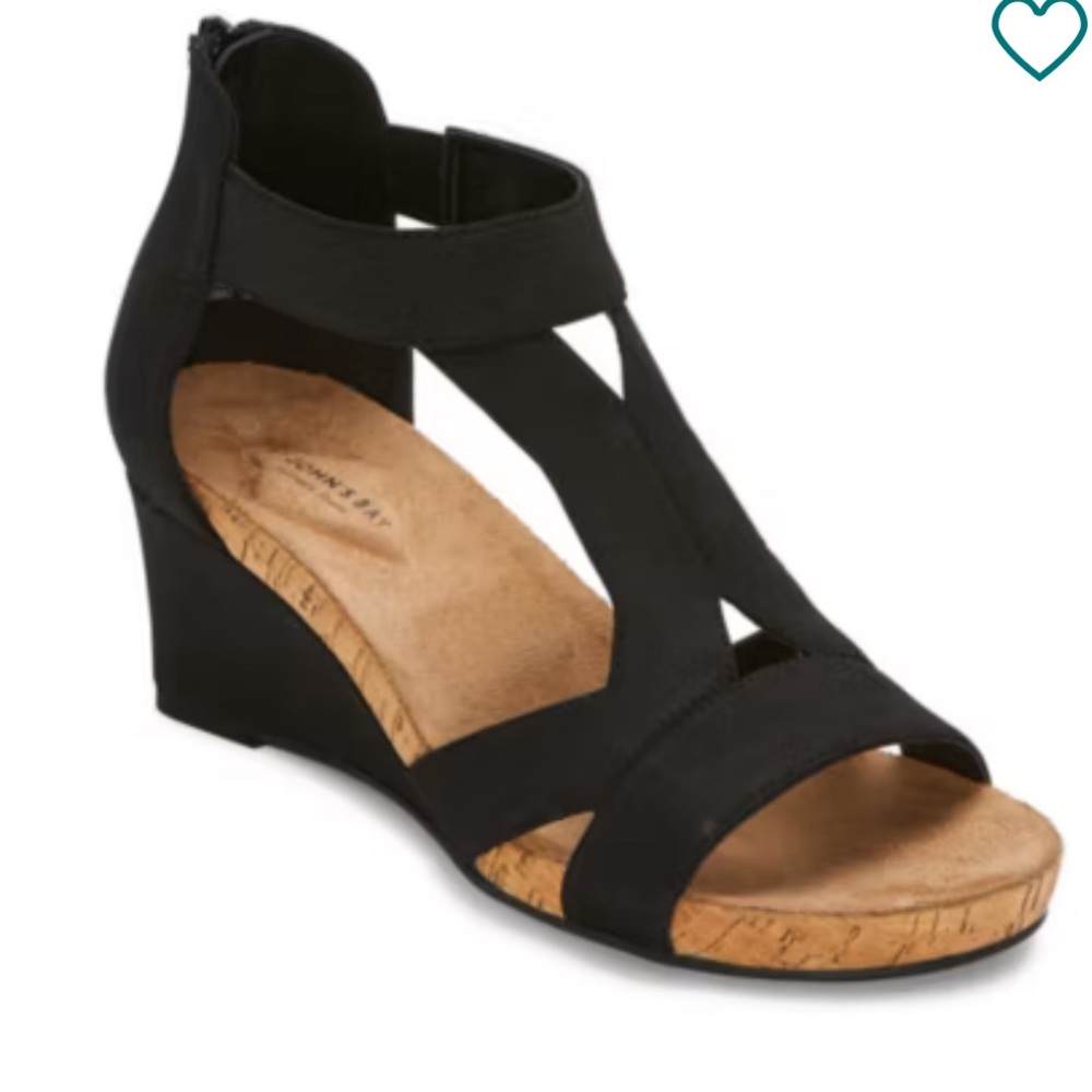 NEW Cute black Taz wedge heels